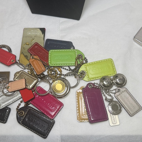 Coach Hangtags Metal or Leather or Mirror or Rings or Clear Heart Bid for Yours - Picture 5 of 16